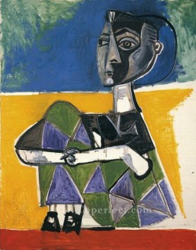 Jacqueline sentada 1954 cubismo Pablo Picasso Pinturas al óleo